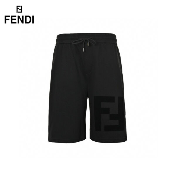 24ss Big Double F Logo Flocking Short