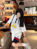 Joint Inlay Double G Embroidery Logo Short