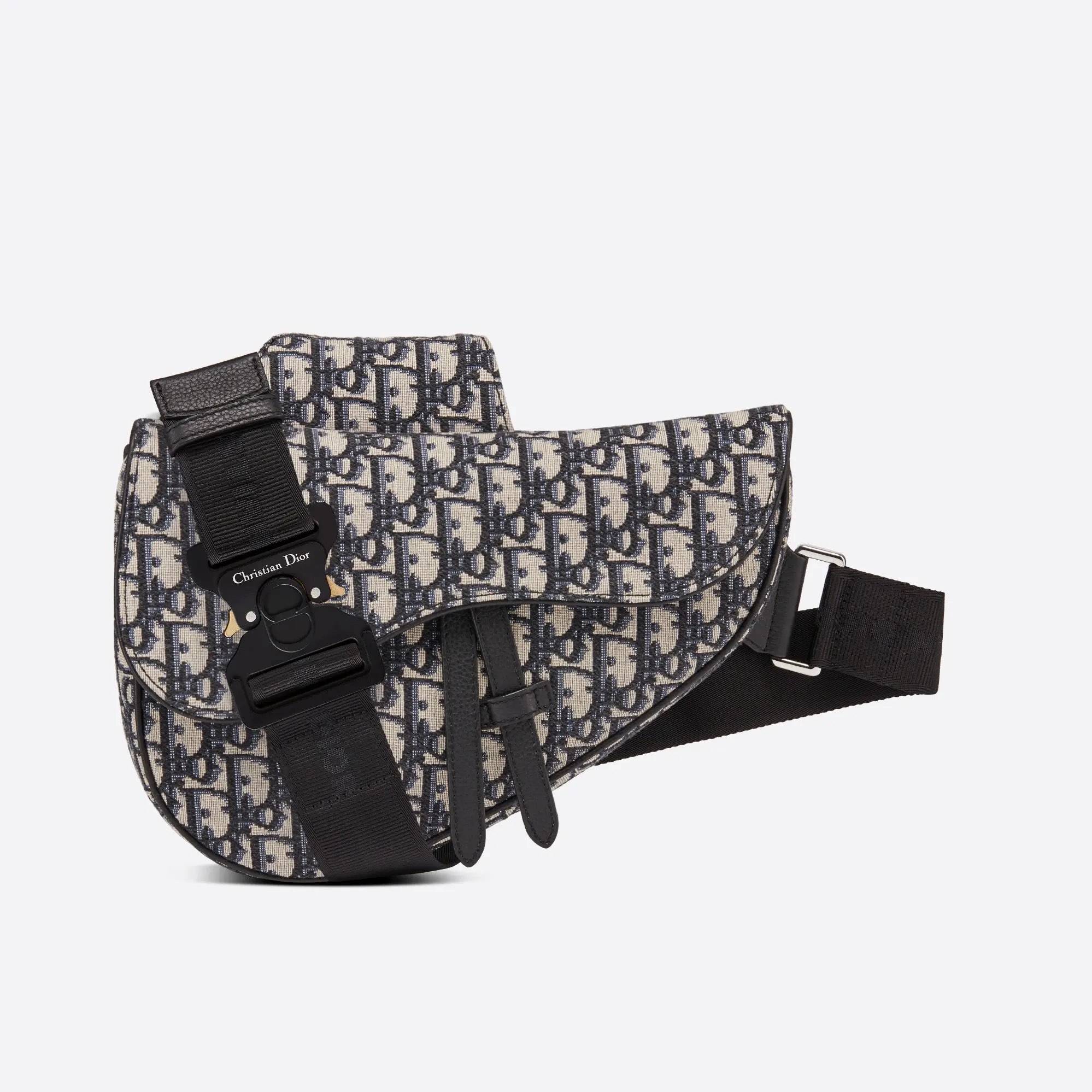 Oblique Full Monogram Logo Saddle Bag