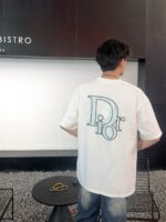 24ss Light Green Graffiti Logo T-Shirt