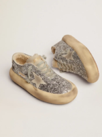 Space-Star shoes in silver glitter with shearling lining
