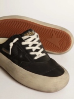 Space-Star Sabots in black nylon with black leather star