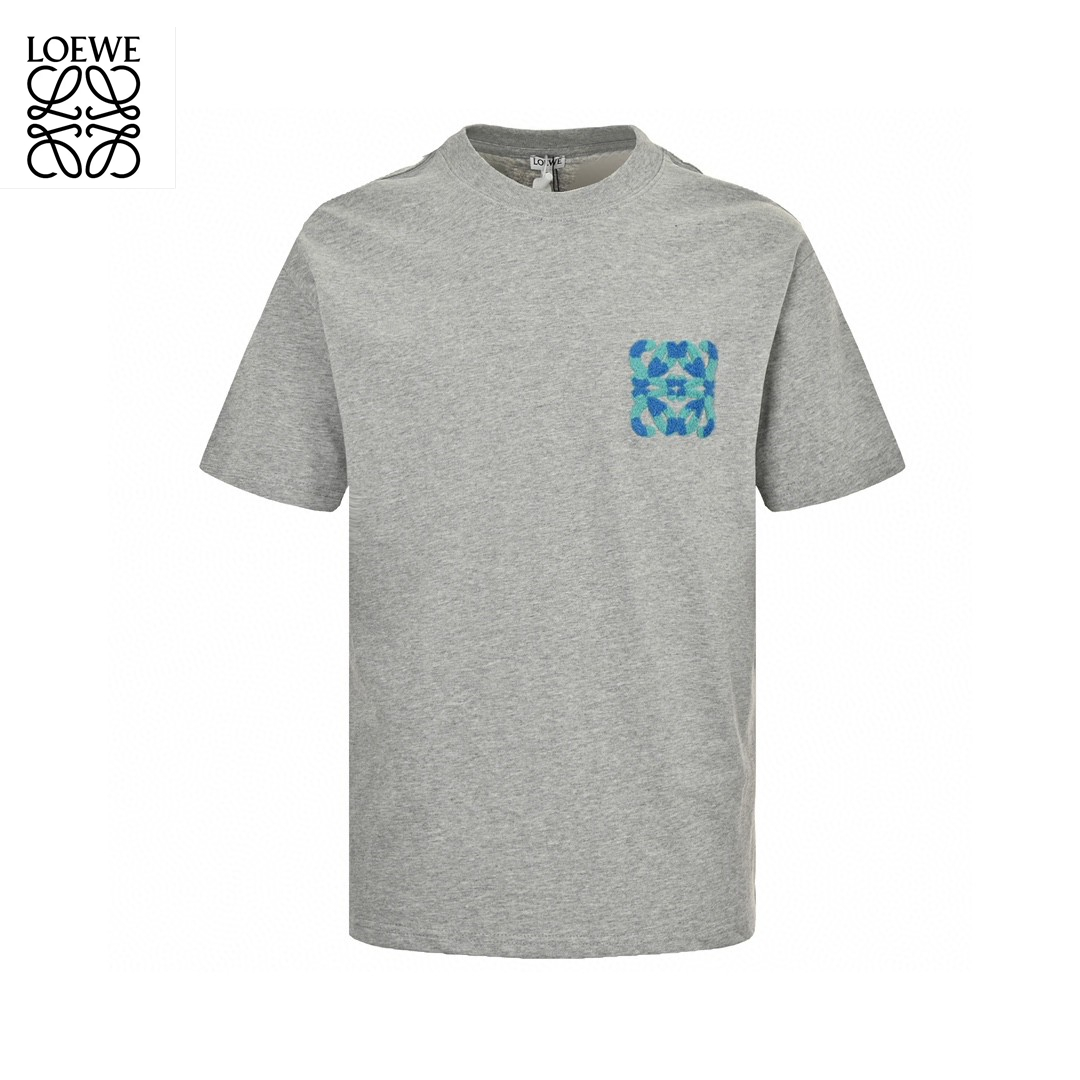 24ss Towel Embroidery Logo T-Shirt