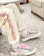 23ss Vertical Towel Embroidery Logo Pants