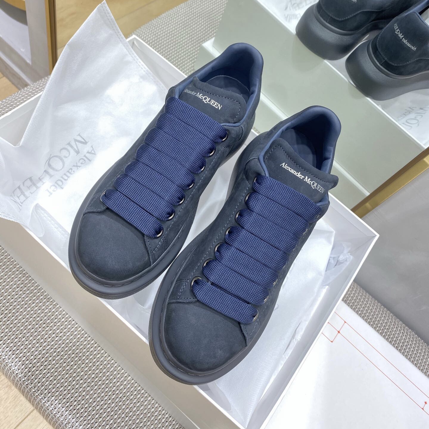 Alexander McQueen Oversized Sole Sneaker Navy