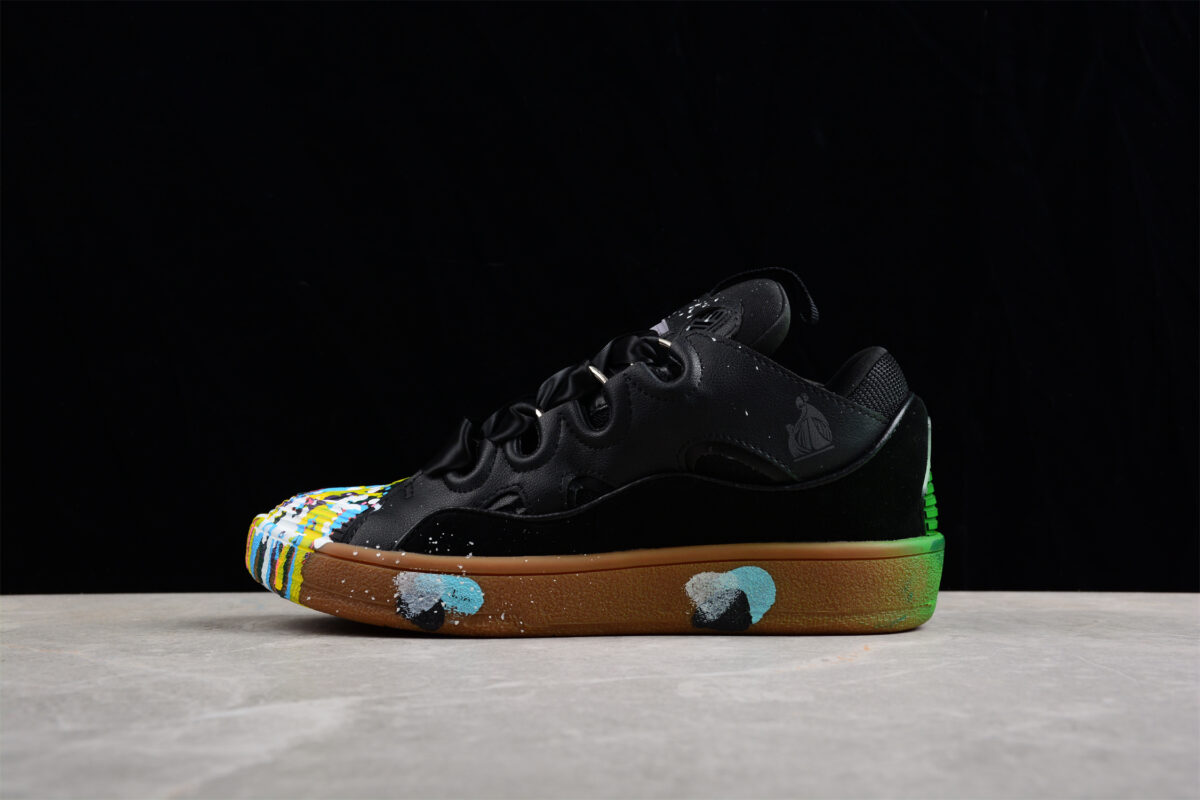 Lanvin Curb Black Gum Shoes Multicolor Color