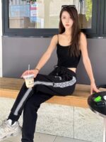 23Fw Embroidery Logo Jacquard Weave Braid Pants