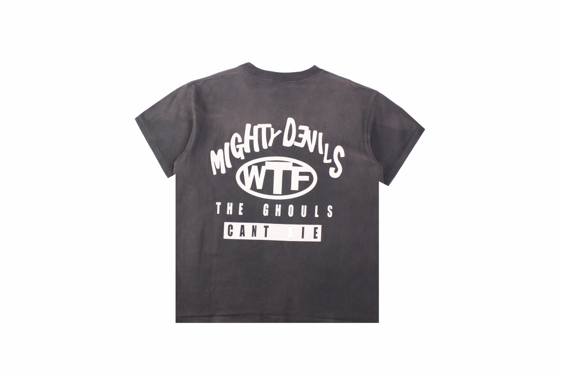 SM Black and White Worn Out T-Shirt