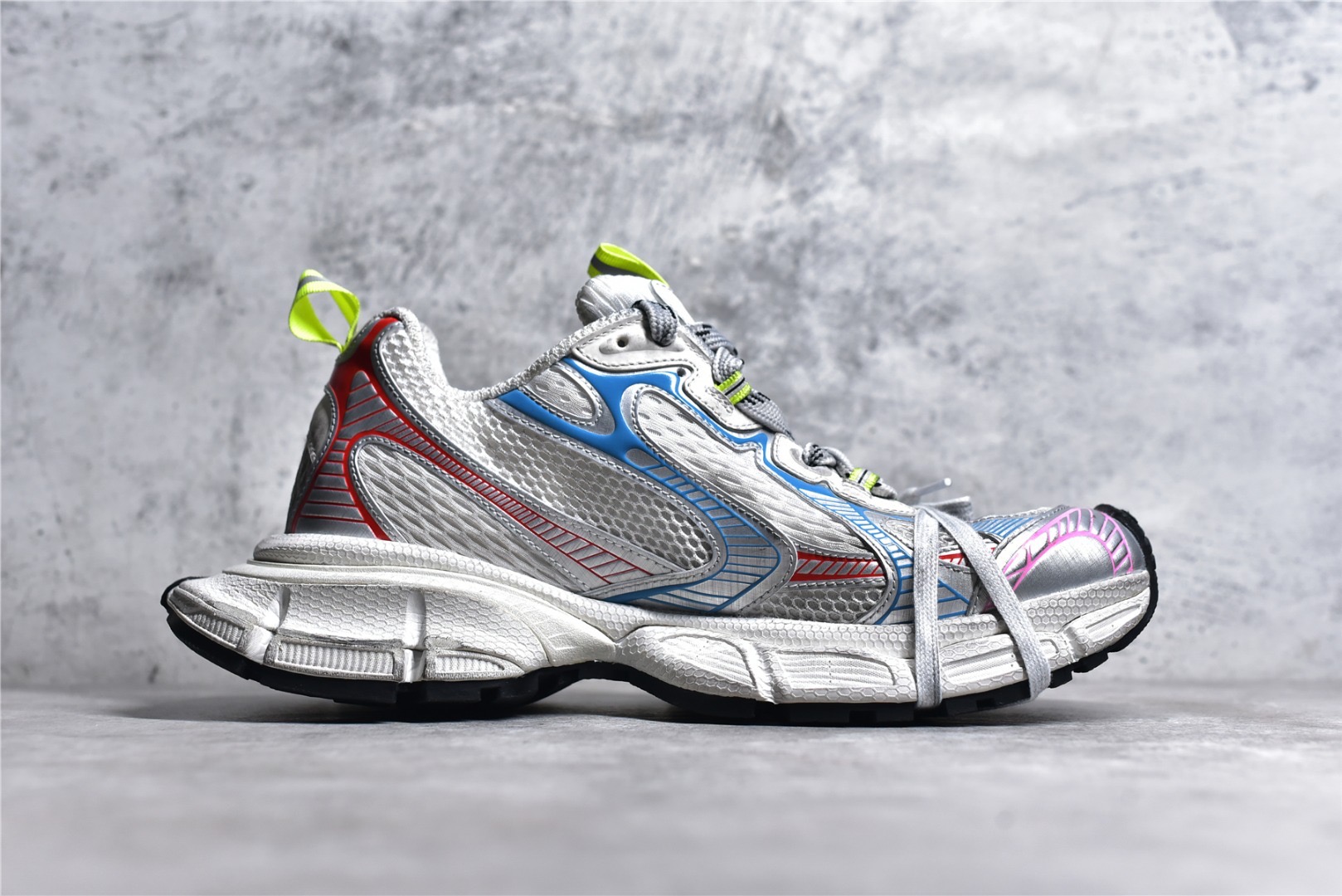 Balenciaga 3XL Trainers In white red and blue mesh