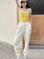 Howl's Moving Castle Flame Embroidery Logo Pants