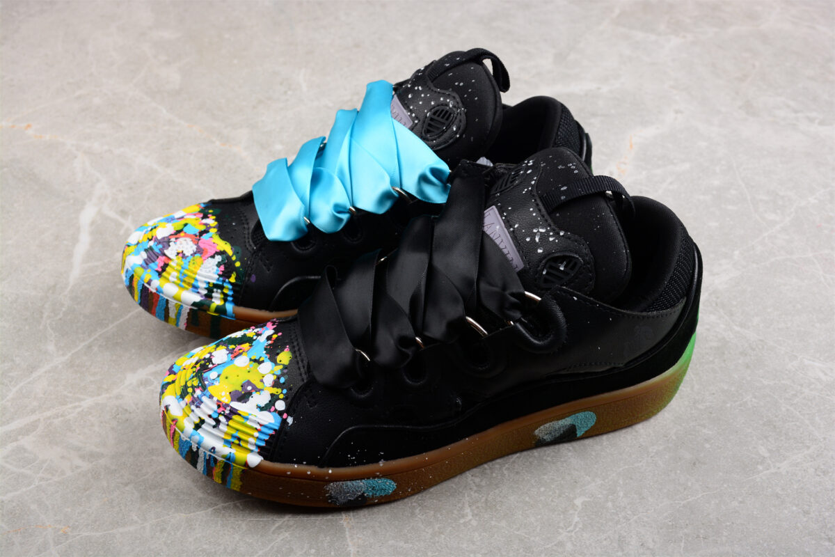 Lanvin Curb Black Gum Shoes Multicolor Color