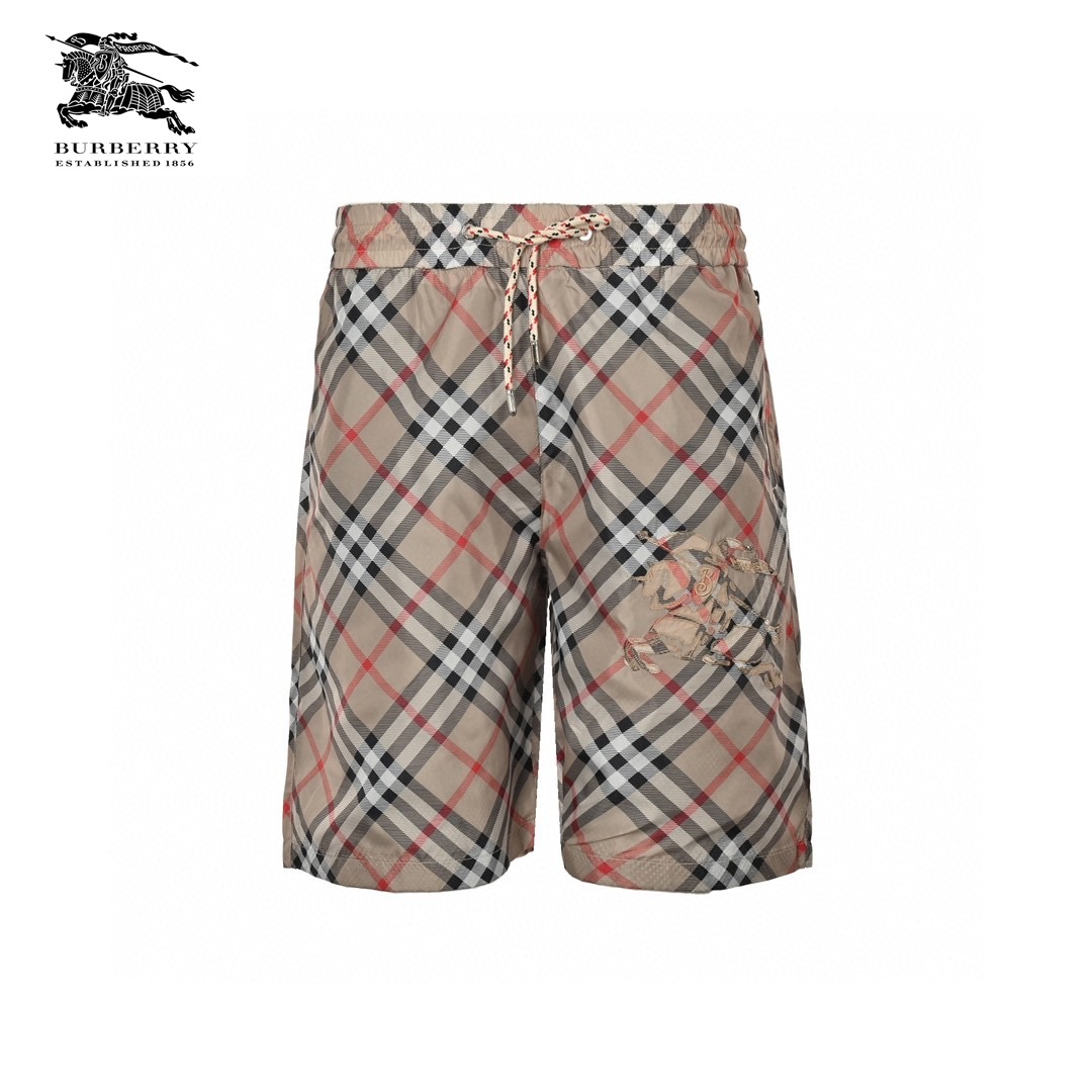 Embroidery Warhorse Logo Plaid Beach Short