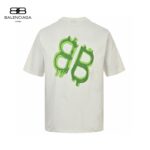24ss Neon Green Hand Drawing Double B Logo T-Shirt