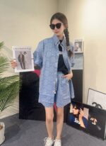 24ss Haze Blue Full Double G Logo Jacquard Weave Short