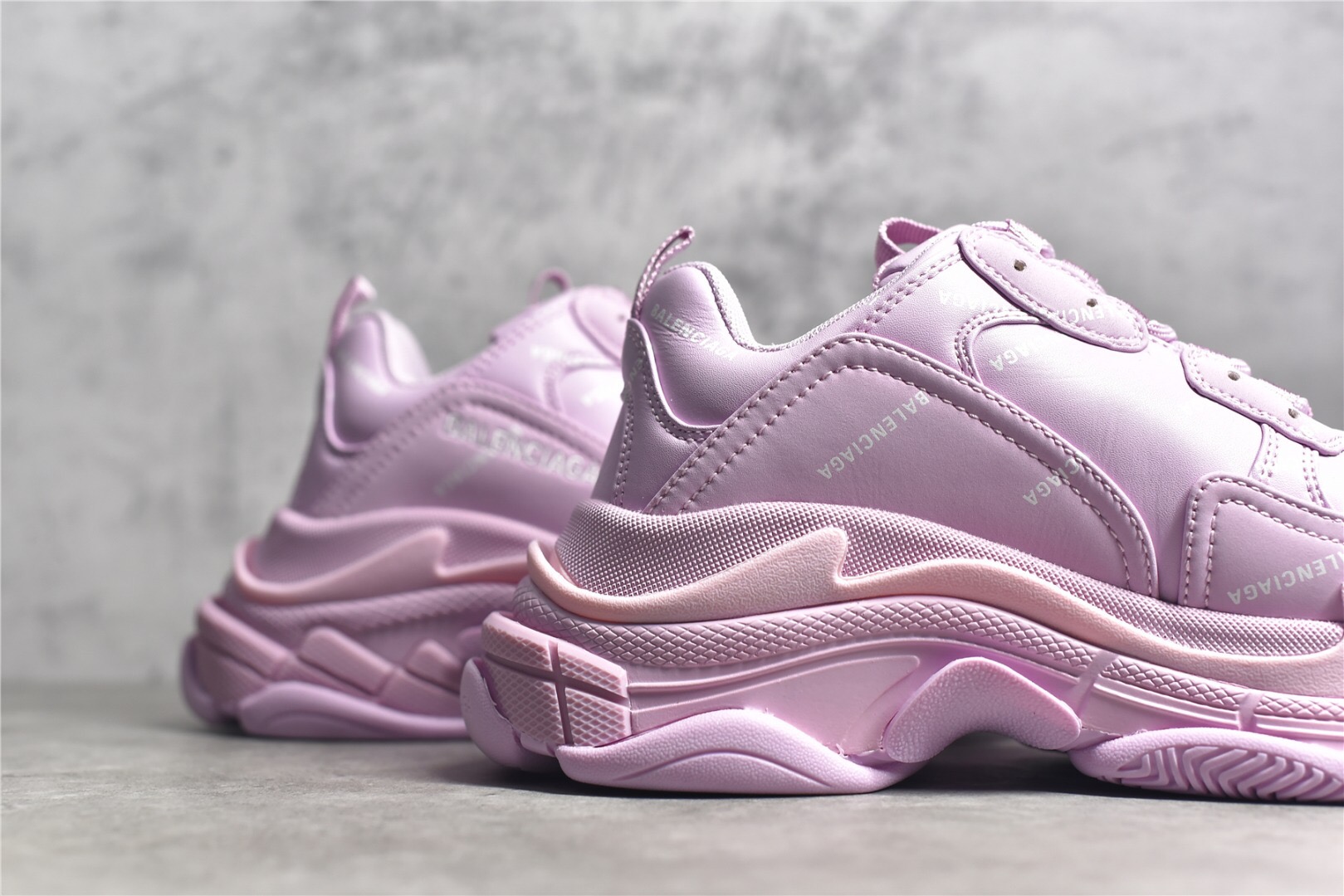 Balenciaga Triple S Allover Logo Pink