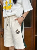 Side Monogram Braid Logo Short