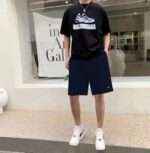 Joint Color Embroidery Logo Short