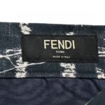 24ss Square Grid FF Logo Flax Tassels Short