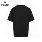 24ss Hand Drawing Gradual Change Color Double F Logo T-Shirt