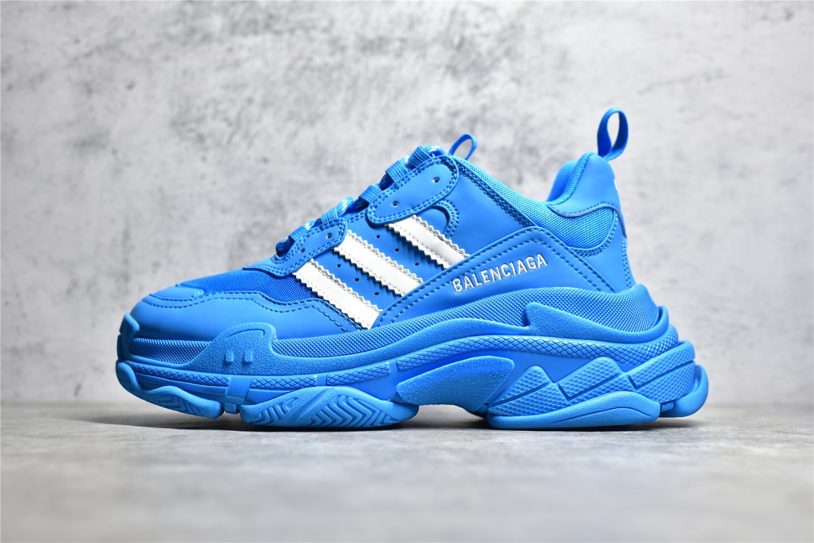Balenciaga x adidas Triple S Blue White