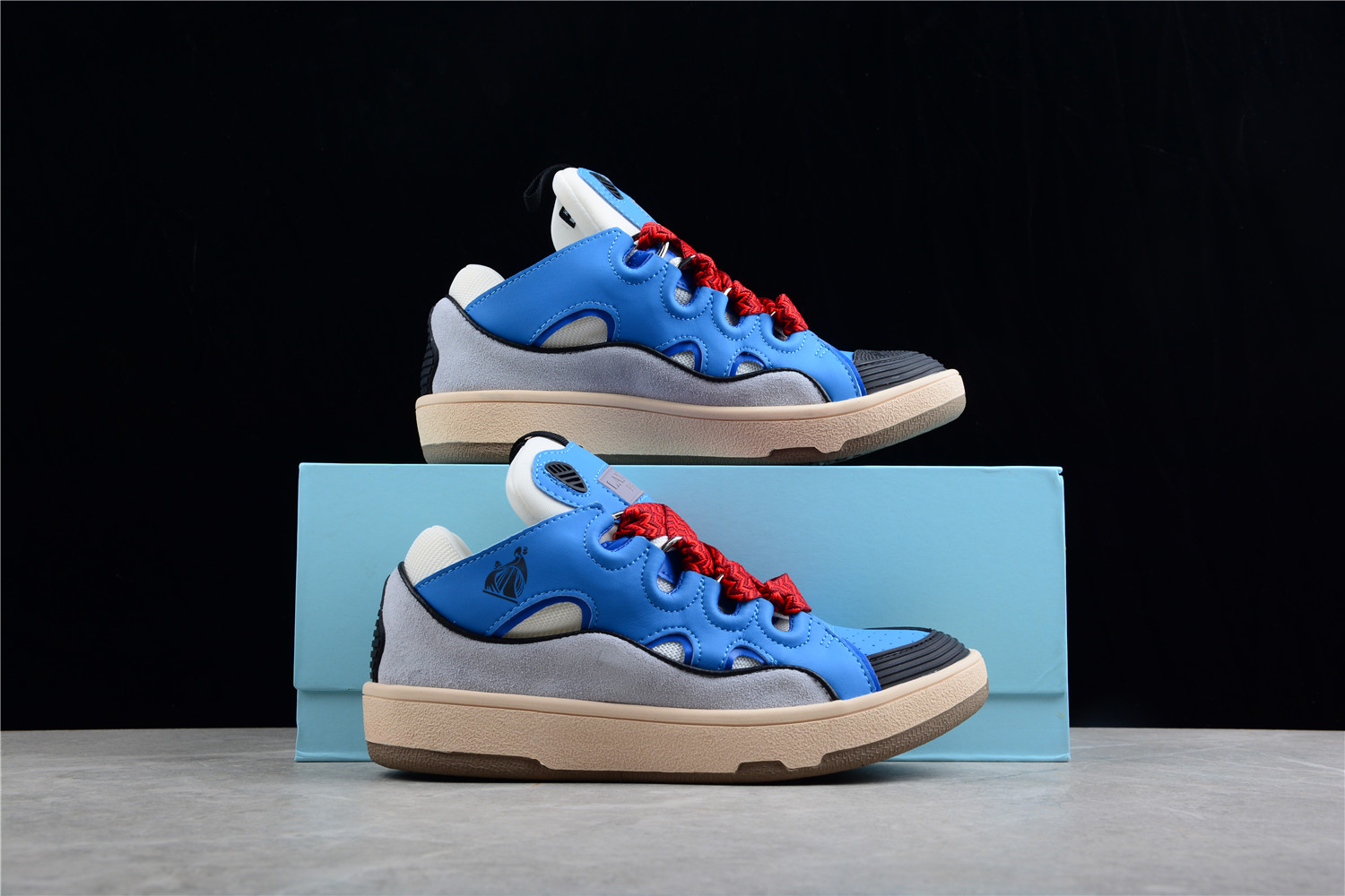 Lanvin Curb Sneaker Shoes Blue