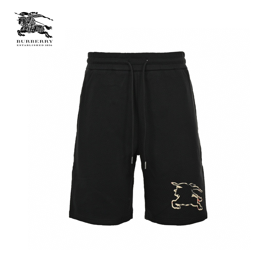 Knight Warhorse Logo Hollow Out Plaid Patch Short