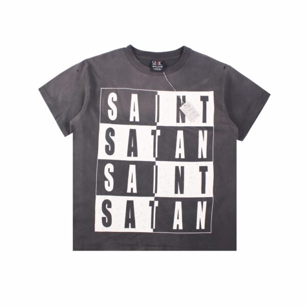 SM Black and White Worn Out T-Shirt