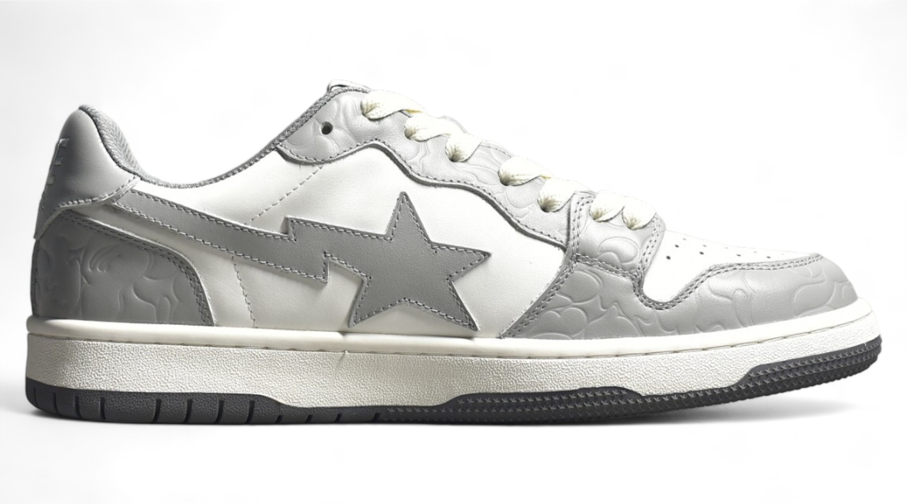 BAPE STA SK8 - white grey