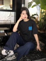24ss Joint Color Towel Embroidery Logo T-Shirt