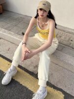 Howl's Moving Castle Flame Embroidery Logo Pants