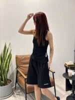 24ss Reversal Embroidery Logo Short