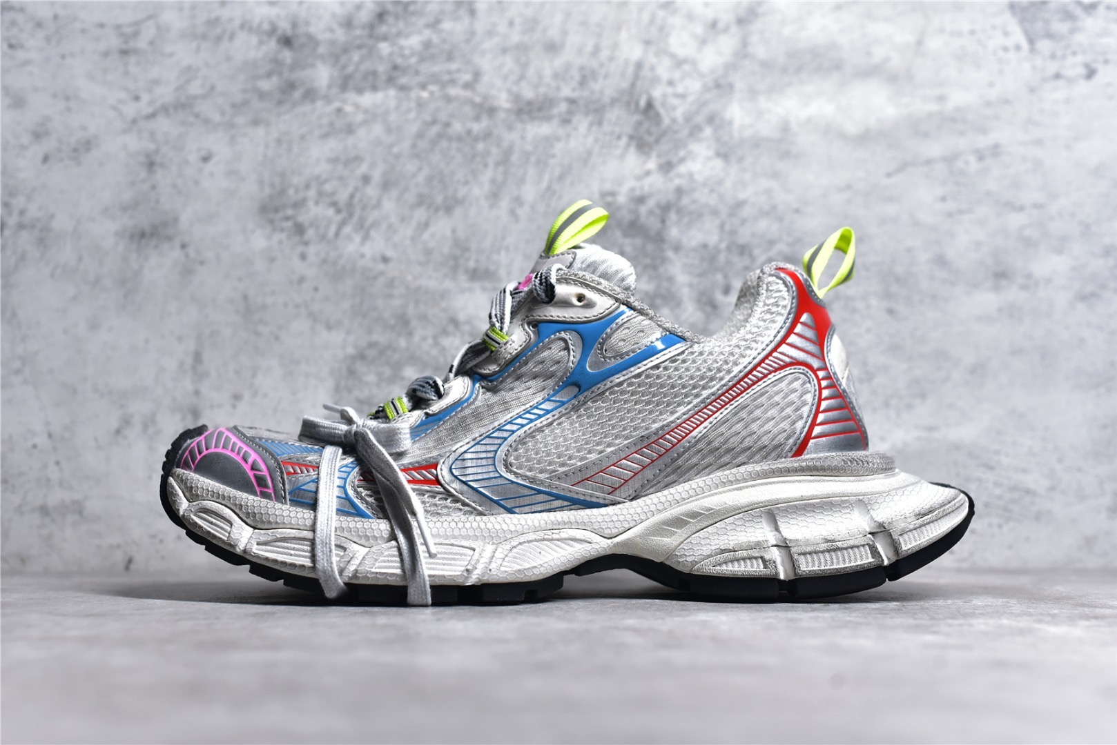 Balenciaga 3XL Trainers In white red and blue mesh