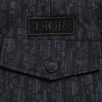 Dark Blue Jacquard Weave Denim Short
