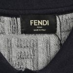 24ss Full FF Logo Jacquard Weave Knit Polo T-Shirt