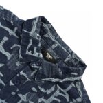 Tie Dye Jacquard Weave Logo Denim T-Shirt