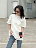 24ss Mottled Coca Cola Logo Wash Broken Holes T-Shirt