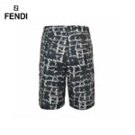 24ss Square Grid FF Logo Flax Tassels Short
