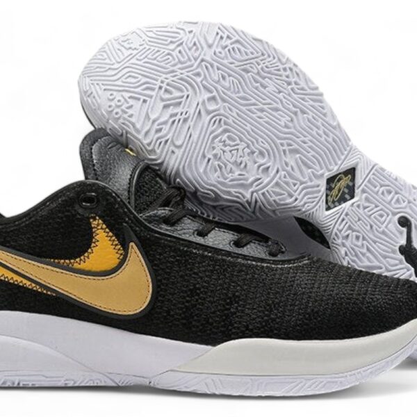 NIKE LEBRON 20 x BLACK METALLIC GOLD