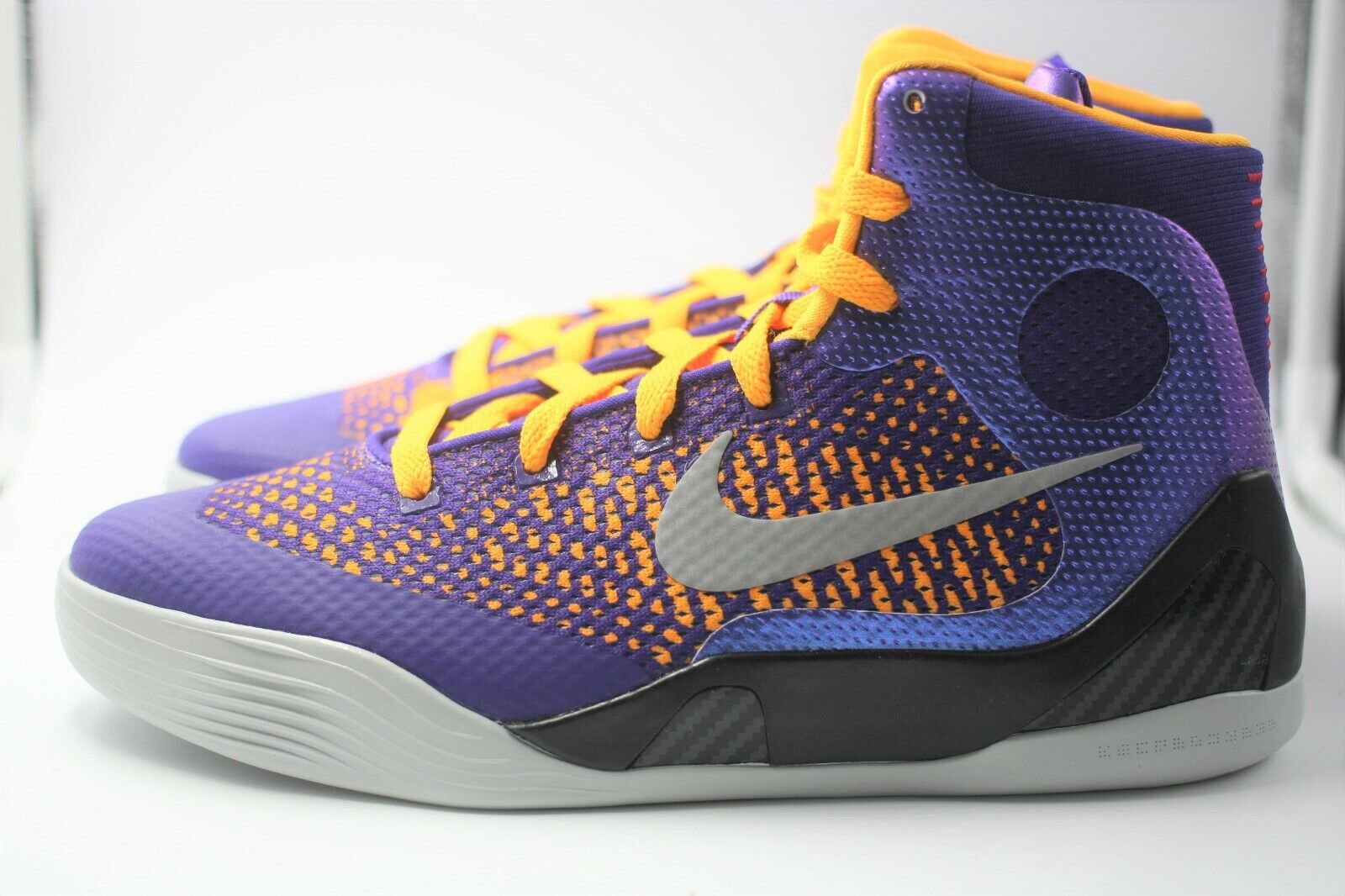 Nike Kobe 9 Lakers Purple and Yellow Basketball Shoes