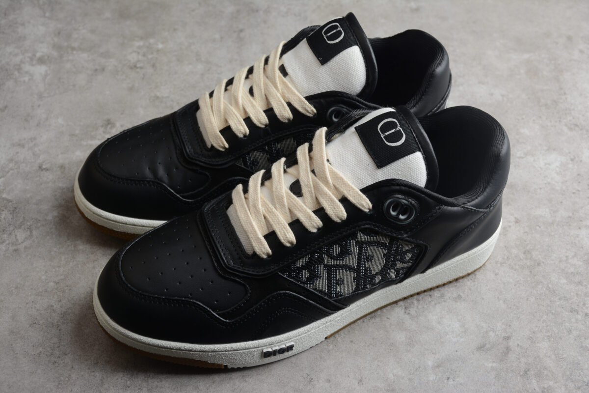 Dior B30 Retro Sneaker – Black/White Oblique
