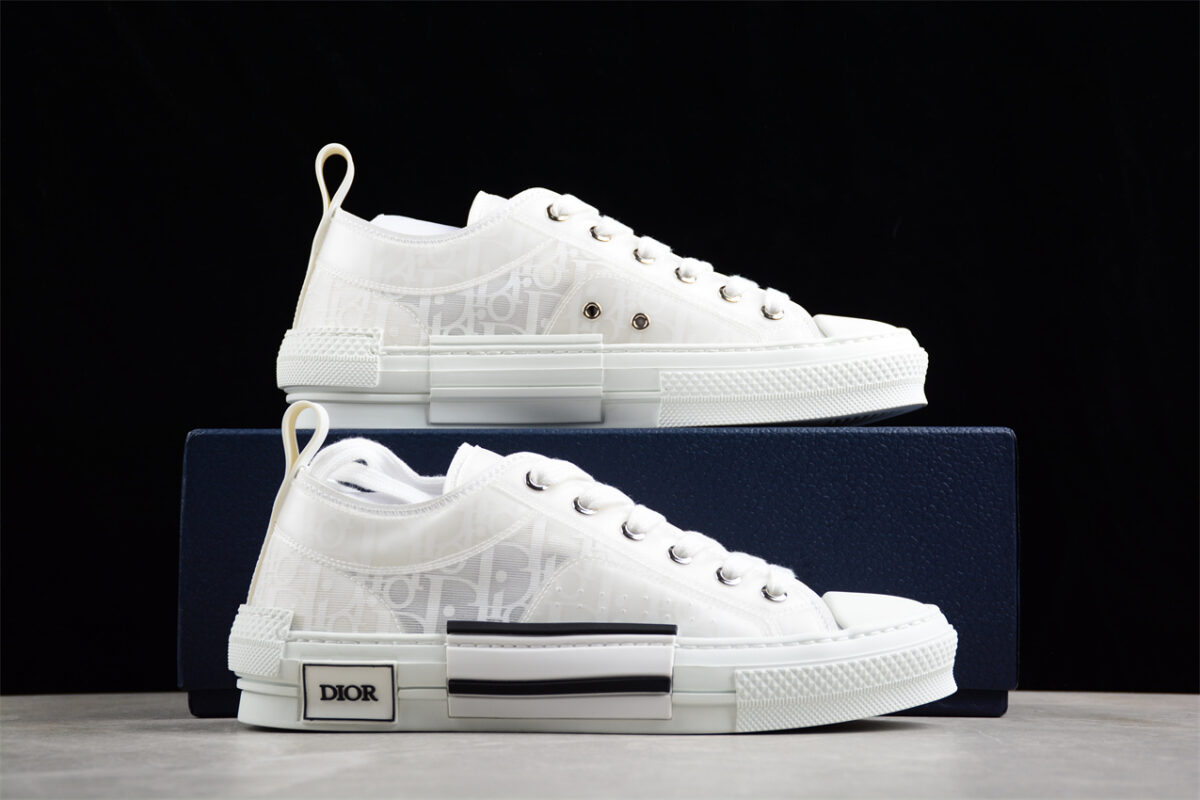 Dior B23 Oblique Low-Top Sneaker – Black with Gum Sole (Copy)