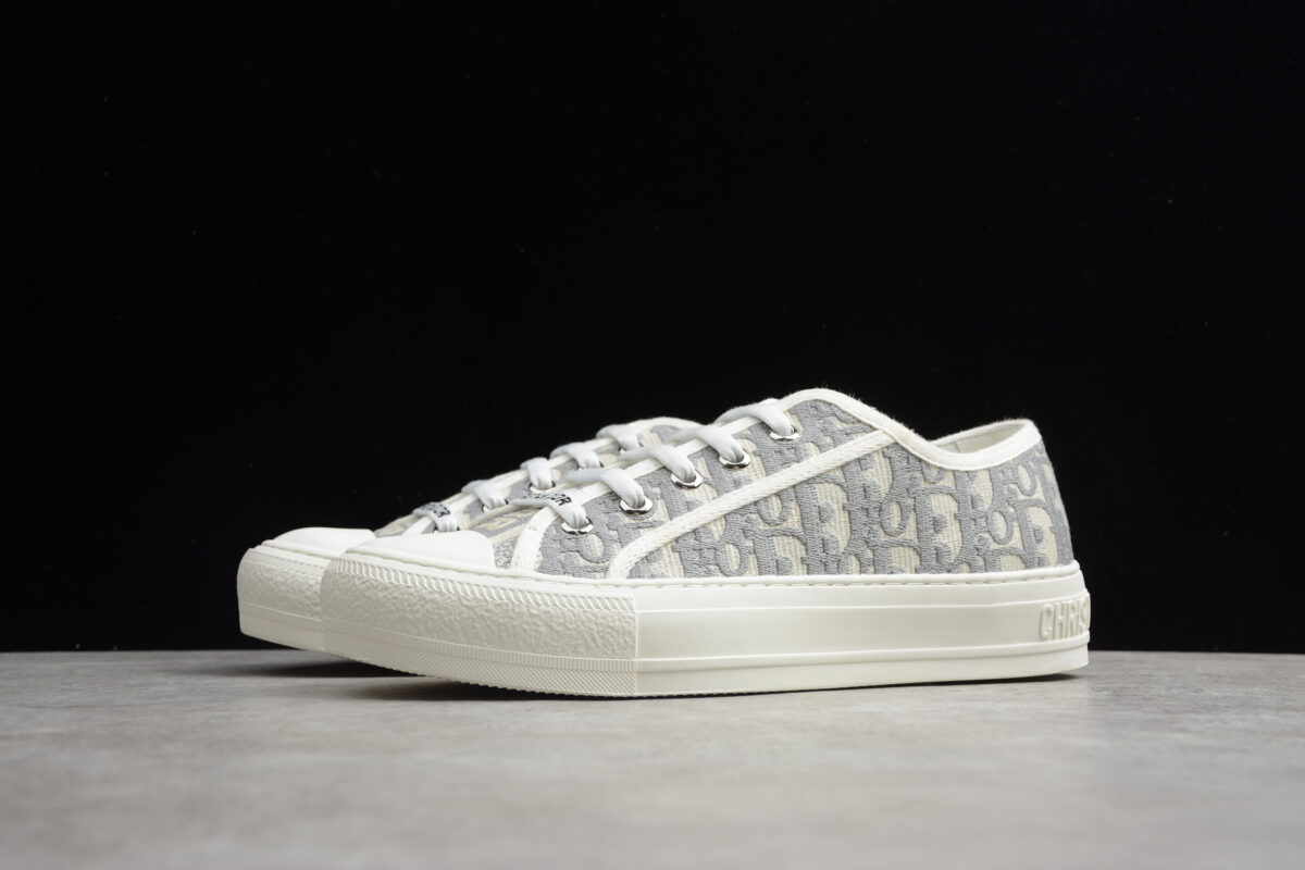 Dior B23 Low-Top Sneaker – Grey Oblique Jacquard