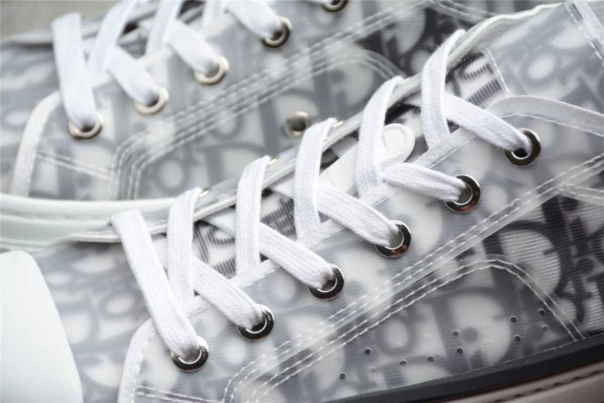 Dior B23 Low-Top Sneaker – Grey Oblique Transparent