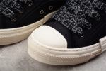 Dior B23 Low-Top Sneaker – Black Canvas with Embroidered Details