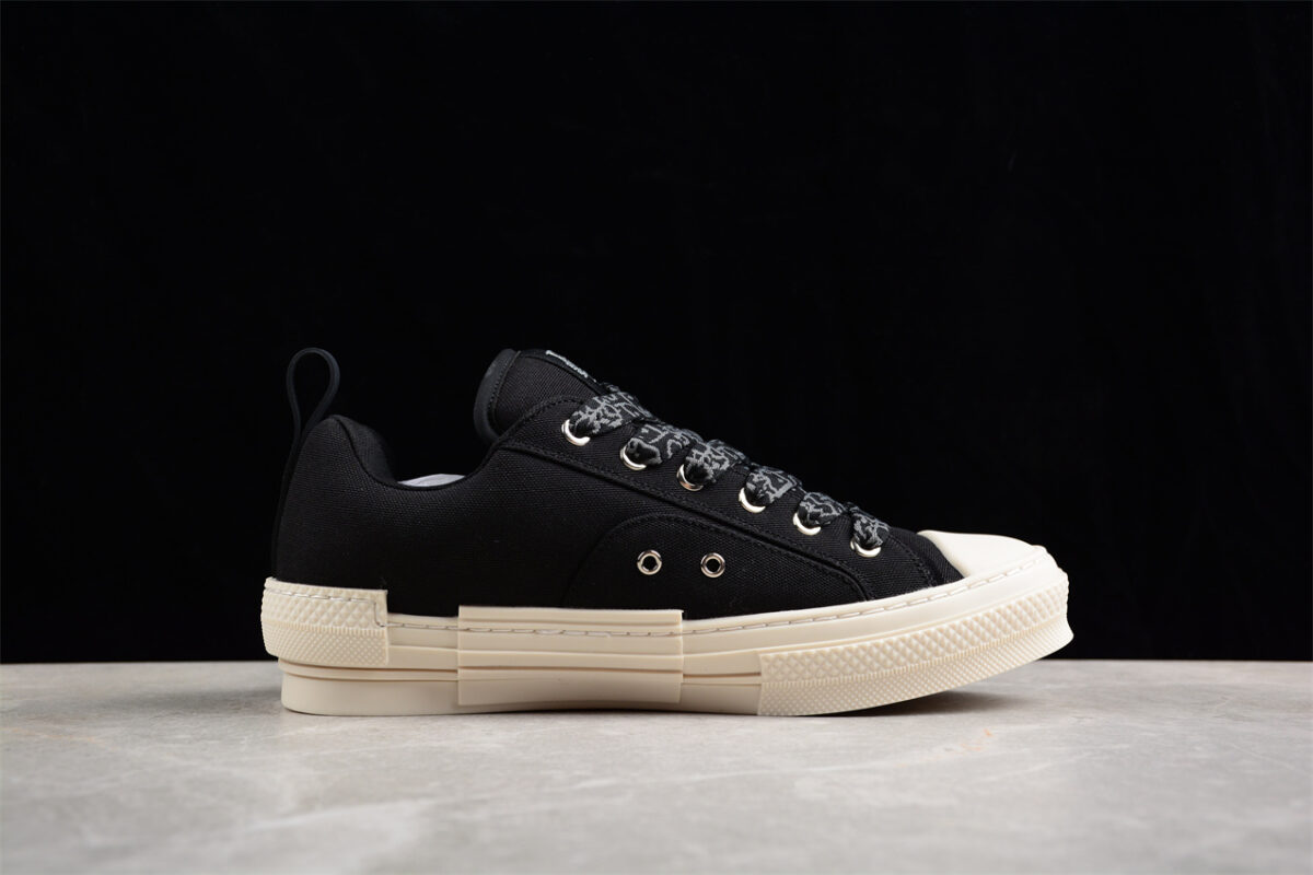 Dior B23 Oblique Low-Top Sneaker – Black with Gum Sole (Copy)