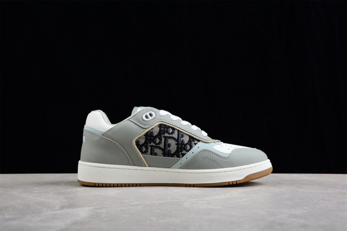Dior B30 Low-Top Sneaker – Grey & White Oblique