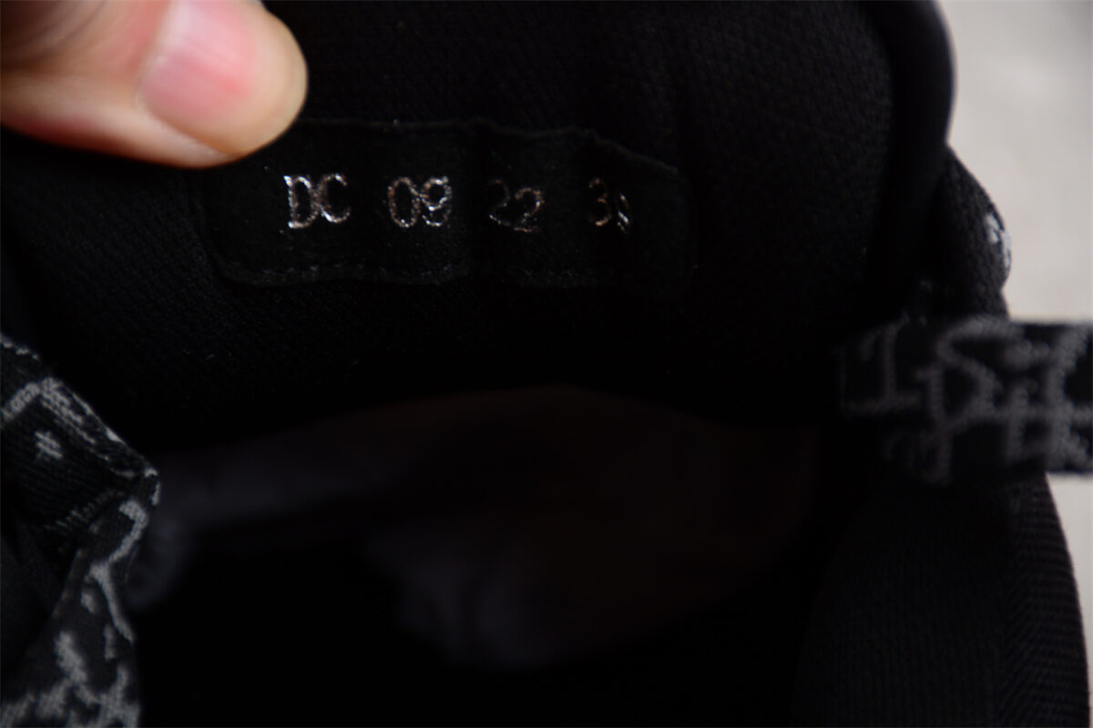 Dior B23 Low-Top Sneaker – Black Canvas with Embroidered Details