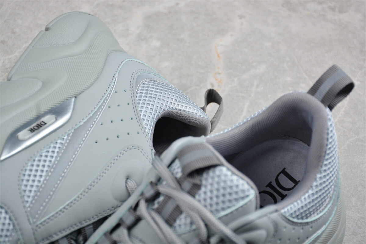 Dior Airmesh Sneaker – Grey Mesh with Tonal Leather Overlays