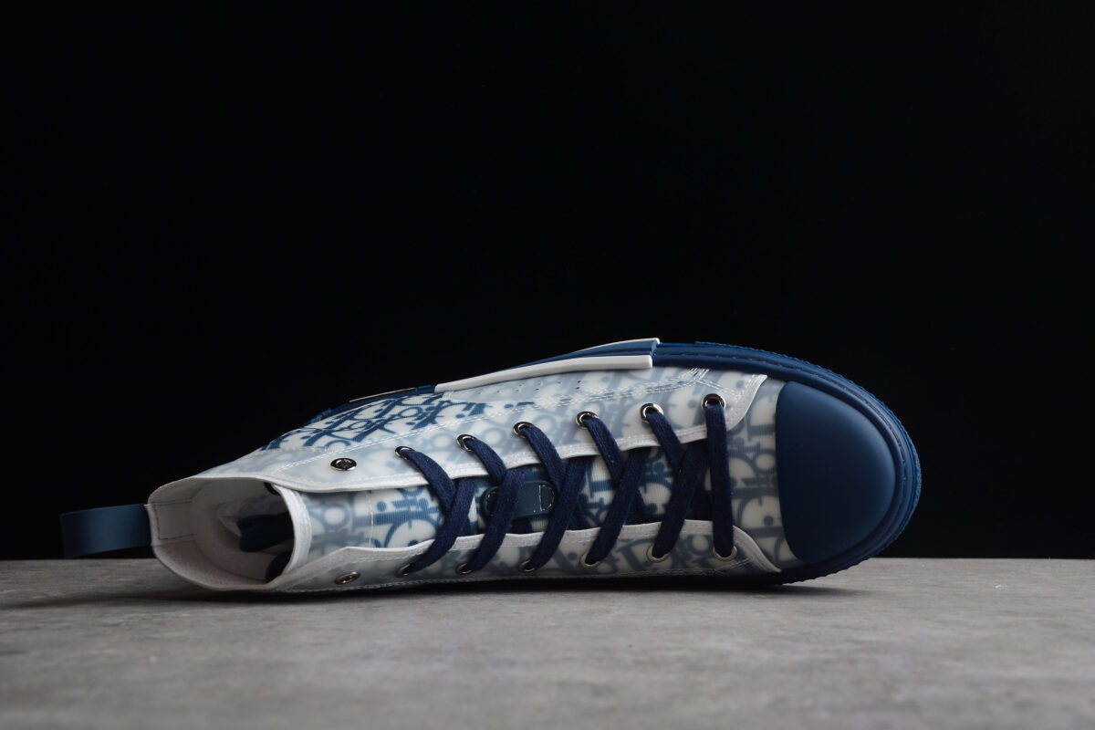 Dior B23 High-Top Sneaker – Blue Oblique Canvas
