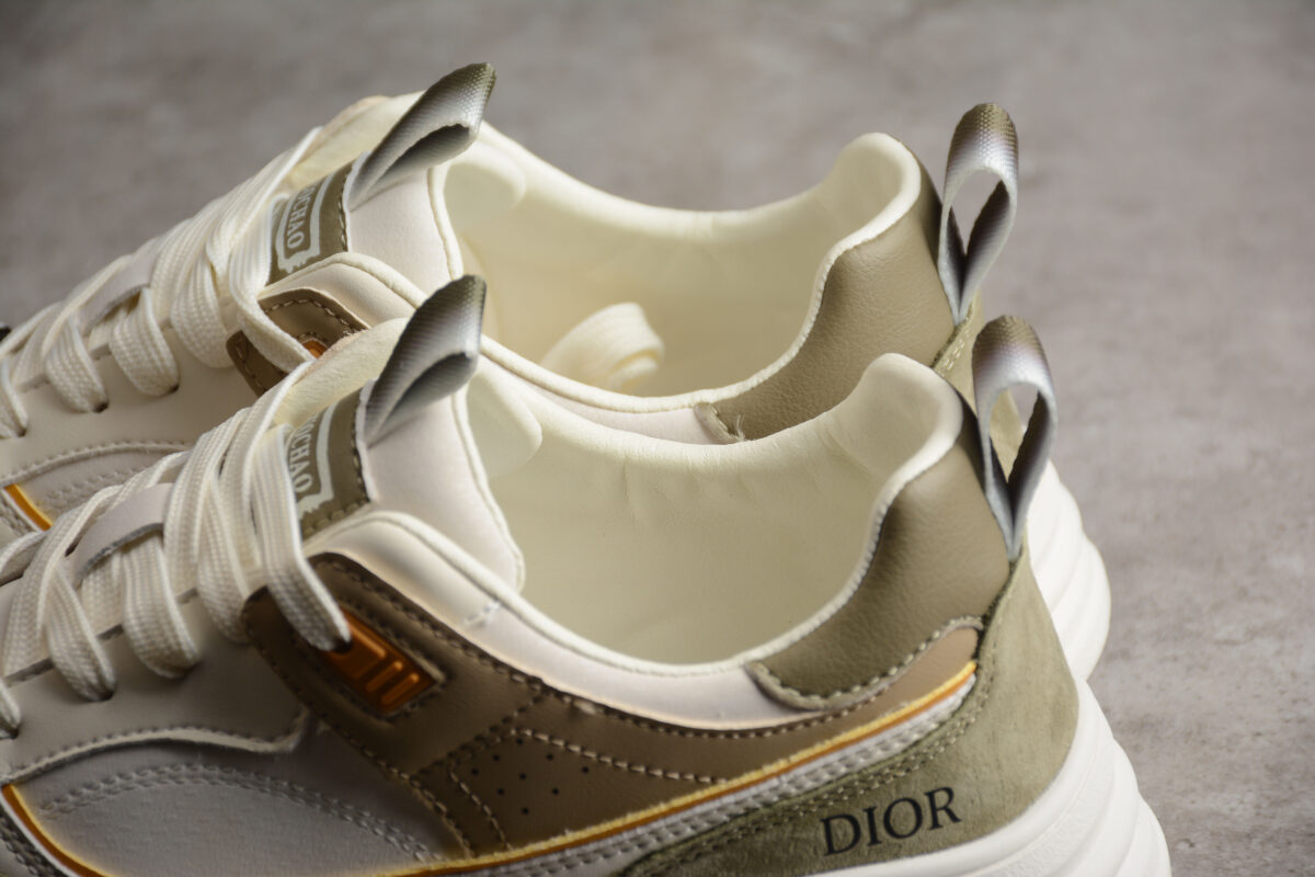 Dior B28 Low-Top Sneaker – White, Olive & Beige